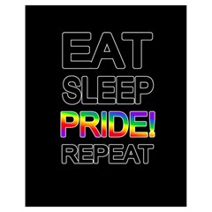 Eat Sleep Pride Repeat Drawstring Bag (small) by Valentinaart