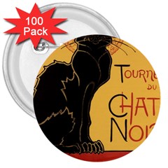 Black Cat 3  Buttons (100 Pack)  by Valentinaart