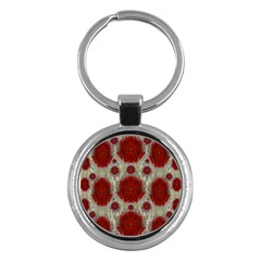 Paint On Water Falls,in Peace And Calm Key Chains (round)  by pepitasart