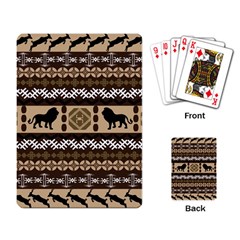 Lion African Vector Pattern Playing Card