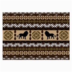 Lion African Vector Pattern Large Glasses Cloth