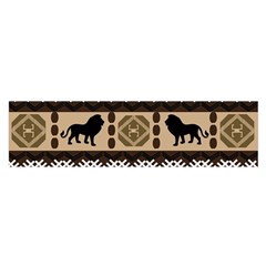 Lion African Vector Pattern Satin Scarf (Oblong)