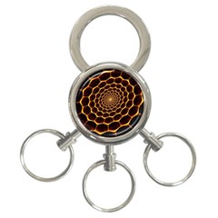 Honeycomb Art 3-Ring Key Chains