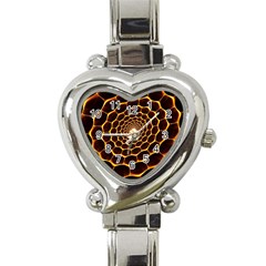 Honeycomb Art Heart Italian Charm Watch