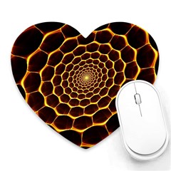 Honeycomb Art Heart Mousepads