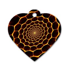 Honeycomb Art Dog Tag Heart (One Side)