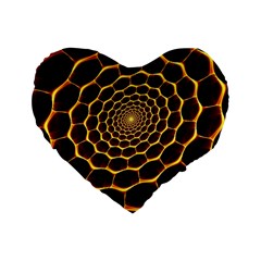 Honeycomb Art Standard 16  Premium Heart Shape Cushions