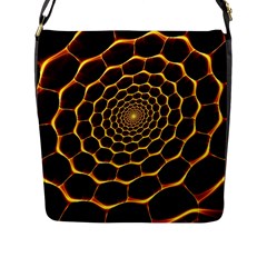 Honeycomb Art Flap Messenger Bag (L) 