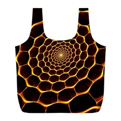 Honeycomb Art Full Print Recycle Bags (L) 