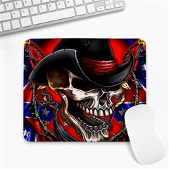 Confederate Flag Usa America United States Csa Civil War Rebel Dixie Military Poster Skull Large Mousepads