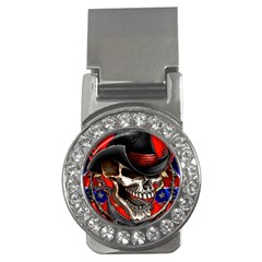 Confederate Flag Usa America United States Csa Civil War Rebel Dixie Military Poster Skull Money Clips (CZ) 