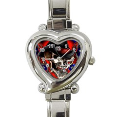 Confederate Flag Usa America United States Csa Civil War Rebel Dixie Military Poster Skull Heart Italian Charm Watch