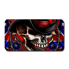 Confederate Flag Usa America United States Csa Civil War Rebel Dixie Military Poster Skull Medium Bar Mats