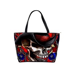 Confederate Flag Usa America United States Csa Civil War Rebel Dixie Military Poster Skull Shoulder Handbags