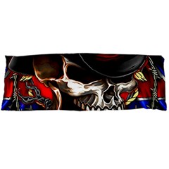 Confederate Flag Usa America United States Csa Civil War Rebel Dixie Military Poster Skull Body Pillow Case (Dakimakura)