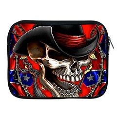 Confederate Flag Usa America United States Csa Civil War Rebel Dixie Military Poster Skull Apple iPad 2/3/4 Zipper Cases