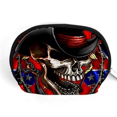 Confederate Flag Usa America United States Csa Civil War Rebel Dixie Military Poster Skull Accessory Pouches (Medium) 