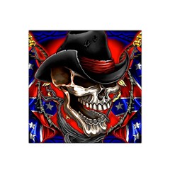 Confederate Flag Usa America United States Csa Civil War Rebel Dixie Military Poster Skull Satin Bandana Scarf