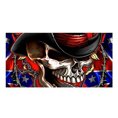 Confederate Flag Usa America United States Csa Civil War Rebel Dixie Military Poster Skull Satin Shawl