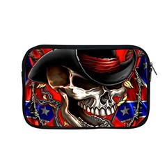 Confederate Flag Usa America United States Csa Civil War Rebel Dixie Military Poster Skull Apple MacBook Pro 13  Zipper Case