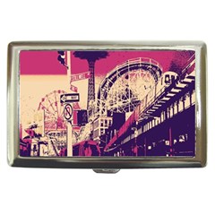 Pink City Retro Vintage Futurism Art Cigarette Money Cases