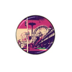 Pink City Retro Vintage Futurism Art Hat Clip Ball Marker (10 pack)