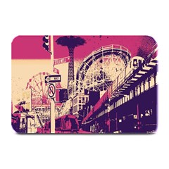 Pink City Retro Vintage Futurism Art Plate Mats