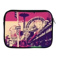 Pink City Retro Vintage Futurism Art Apple iPad 2/3/4 Zipper Cases