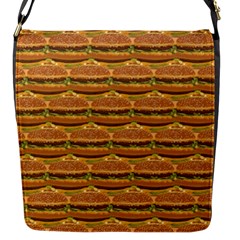 Delicious Burger Pattern Flap Messenger Bag (s) by berwies