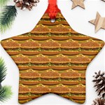 Delicious Burger Pattern Ornament (Star) Front