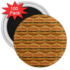 Delicious Burger Pattern 3  Magnets (100 Pack) by berwies