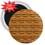 Delicious Burger Pattern 3  Magnets (100 pack) Front