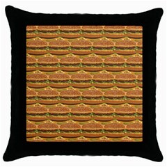 Delicious Burger Pattern Throw Pillow Case (black) by berwies