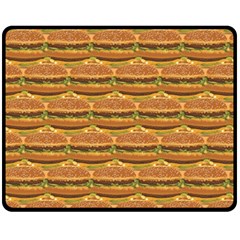 Delicious Burger Pattern Fleece Blanket (medium)  by berwies