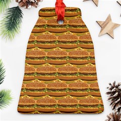 Delicious Burger Pattern Bell Ornament (two Sides) by berwies