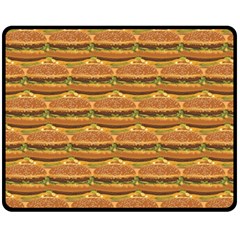 Delicious Burger Pattern Double Sided Fleece Blanket (medium) 