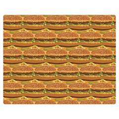 Delicious Burger Pattern Double Sided Flano Blanket (medium)  by berwies