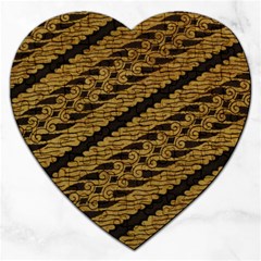 Traditional Art Indonesian Batik Jigsaw Puzzle (Heart)