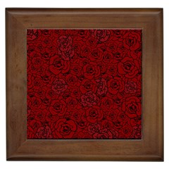 Red Roses Field Framed Tiles