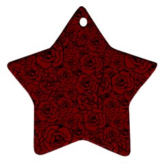 Red Roses Field Ornament (star)