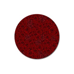 Red Roses Field Magnet 3  (round)