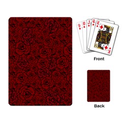 Red Roses Field Playing Card by designworld65