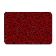 Red Roses Field Small Doormat  by designworld65