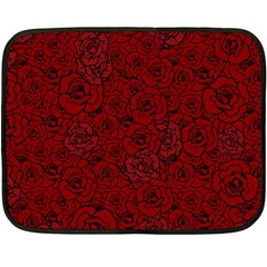 Red Roses Field Double Sided Fleece Blanket (mini)  by designworld65