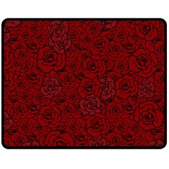 Red Roses Field Fleece Blanket (medium)  by designworld65