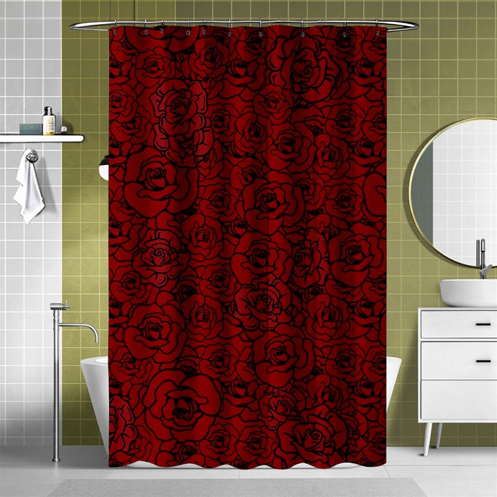 Red Roses Field Shower Curtain 48  x 72  (Small) 