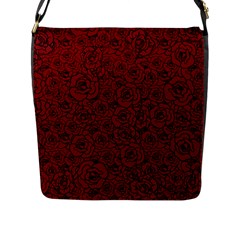 Red Roses Field Flap Messenger Bag (l)  by designworld65