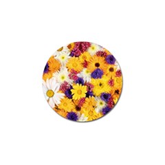 Colorful Flowers Pattern Golf Ball Marker