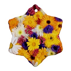 Colorful Flowers Pattern Ornament (Snowflake)