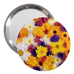 Colorful Flowers Pattern 3  Handbag Mirrors